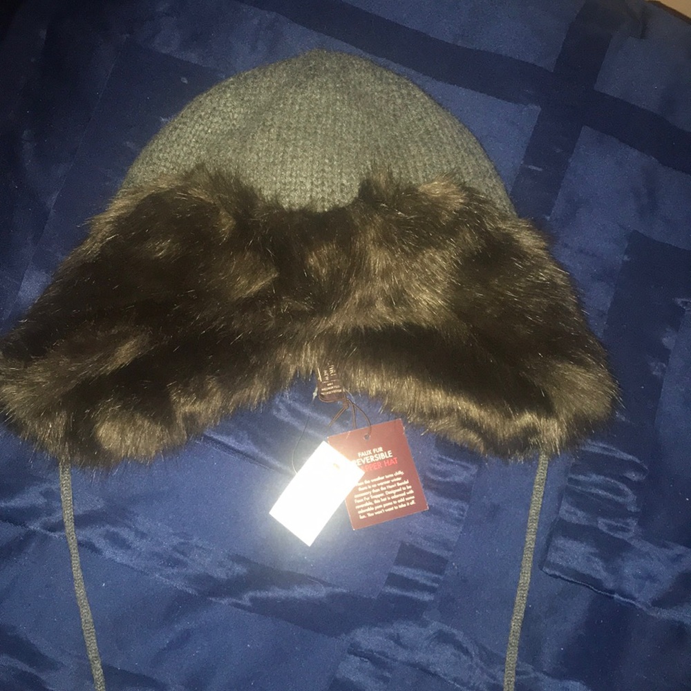 Henri Bendel - Faux fur Reversible Trapper Hat